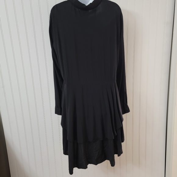 For the Republic black long sleeve button down hi low tunic  size large - Picture 4 of 5